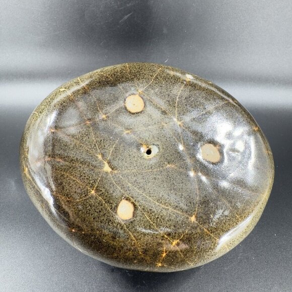 Vintage Hand Made Pottery Stoneware Paperweight Hollow Rock Shaped Figure Rock - Picture 6 of 13